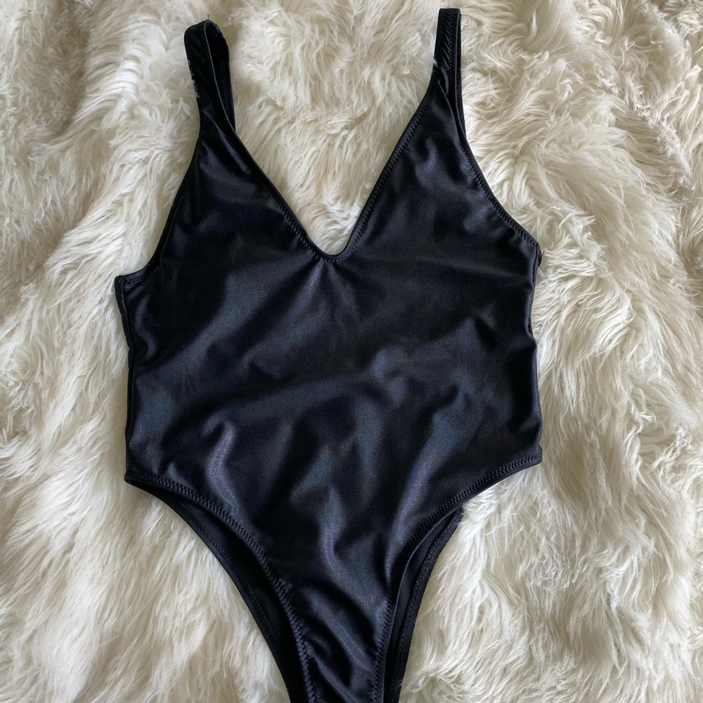 Deep blue shimmer bodysuit